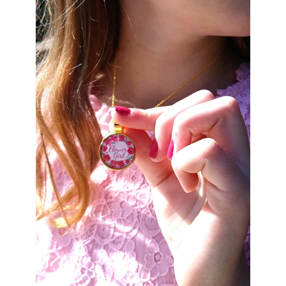 Flower Girl Necklace: Wedding Keepsake Gift